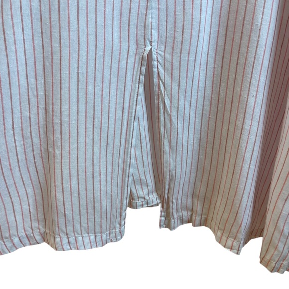Flax Desings Linen Dress 3G Open Dress Papaya Stripe Sz. 22-24 - Picture 7 of 11